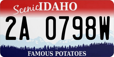 ID license plate 2A0798W