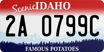 ID license plate 2A0799C