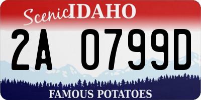 ID license plate 2A0799D