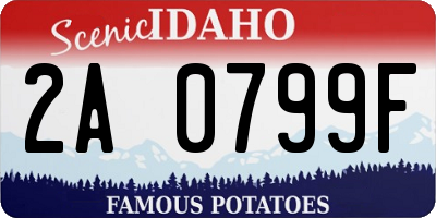 ID license plate 2A0799F