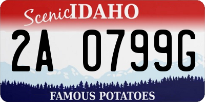 ID license plate 2A0799G