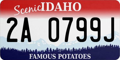 ID license plate 2A0799J