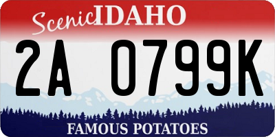 ID license plate 2A0799K