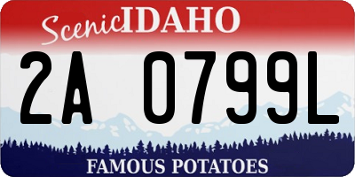 ID license plate 2A0799L