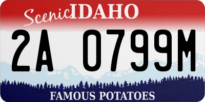 ID license plate 2A0799M