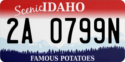 ID license plate 2A0799N
