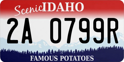 ID license plate 2A0799R