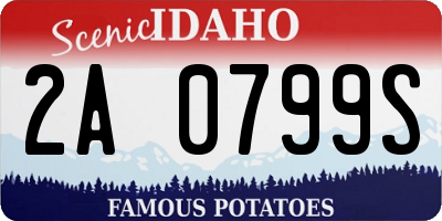 ID license plate 2A0799S