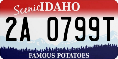 ID license plate 2A0799T