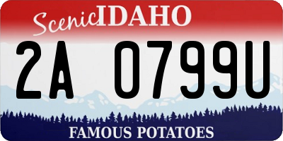 ID license plate 2A0799U