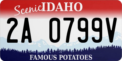 ID license plate 2A0799V