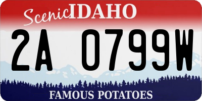 ID license plate 2A0799W