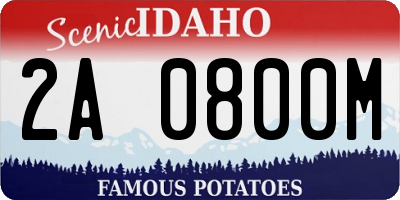 ID license plate 2A0800M