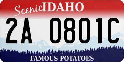 ID license plate 2A0801C