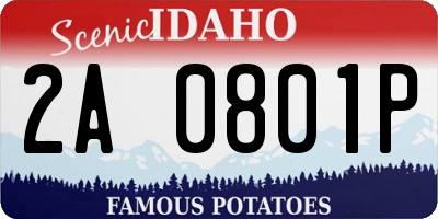 ID license plate 2A0801P