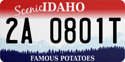 ID license plate 2A0801T