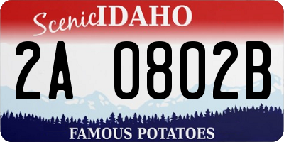 ID license plate 2A0802B