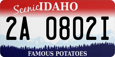ID license plate 2A0802I