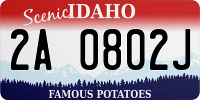 ID license plate 2A0802J