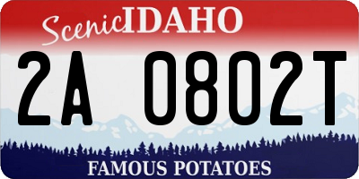 ID license plate 2A0802T