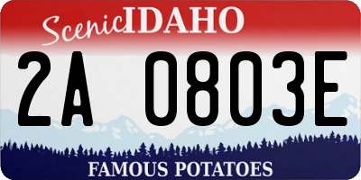 ID license plate 2A0803E
