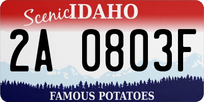 ID license plate 2A0803F