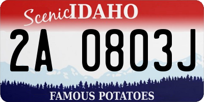 ID license plate 2A0803J