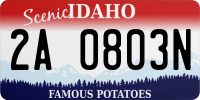 ID license plate 2A0803N