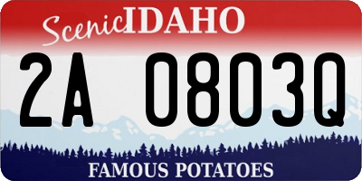 ID license plate 2A0803Q