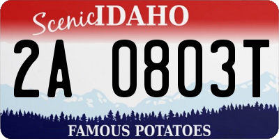 ID license plate 2A0803T