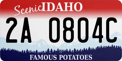 ID license plate 2A0804C