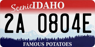 ID license plate 2A0804E