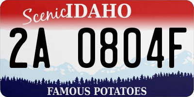 ID license plate 2A0804F