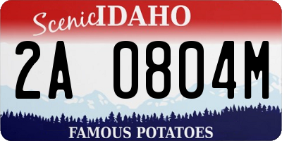 ID license plate 2A0804M