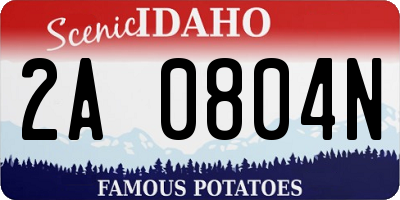 ID license plate 2A0804N