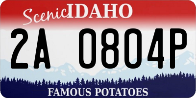 ID license plate 2A0804P