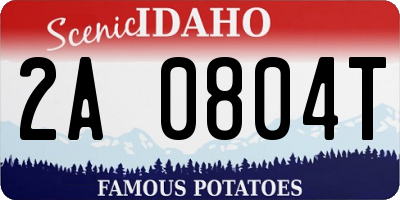 ID license plate 2A0804T