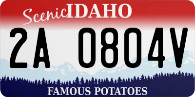 ID license plate 2A0804V