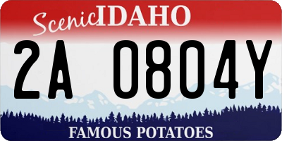 ID license plate 2A0804Y