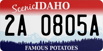 ID license plate 2A0805A
