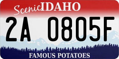ID license plate 2A0805F