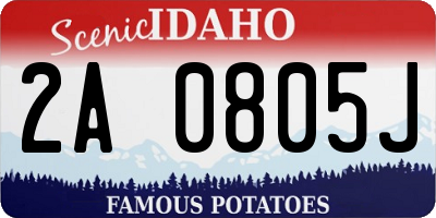 ID license plate 2A0805J