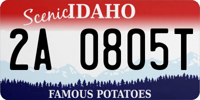 ID license plate 2A0805T