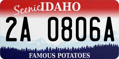 ID license plate 2A0806A
