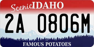ID license plate 2A0806M