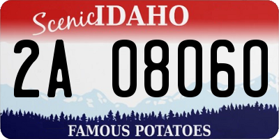 ID license plate 2A0806O
