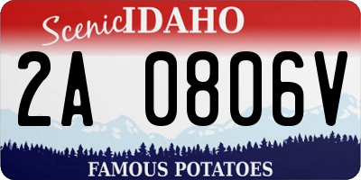 ID license plate 2A0806V