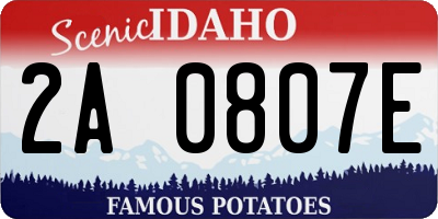 ID license plate 2A0807E