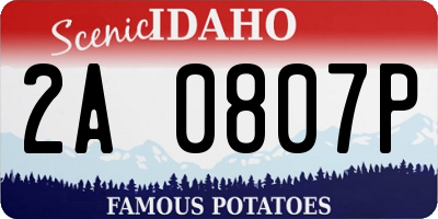 ID license plate 2A0807P