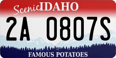 ID license plate 2A0807S